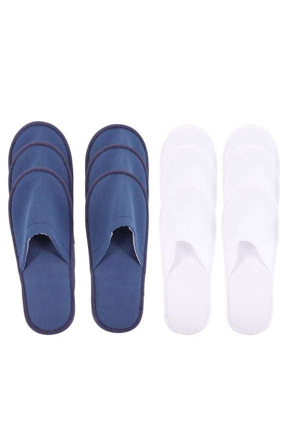 Hotel Guest Slippers Blue EVA 6 Pairs 11x4.3in