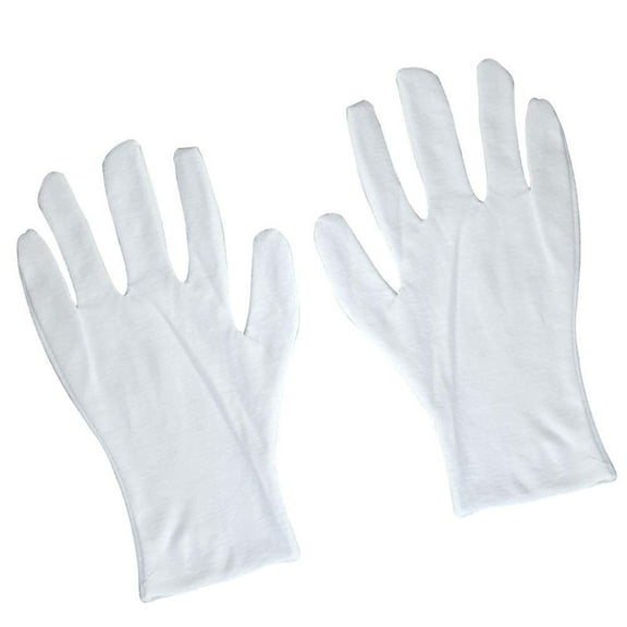 SWETRACE 6Pairs White Cotton Gloves Long Cuff for Hand Protection and Dust Prevention in Industrial Use