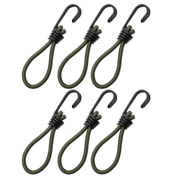 SWETRACE 6Pcs Elastic Rope Buckle for Outdoor Camp and Biking 15X4X2 8in