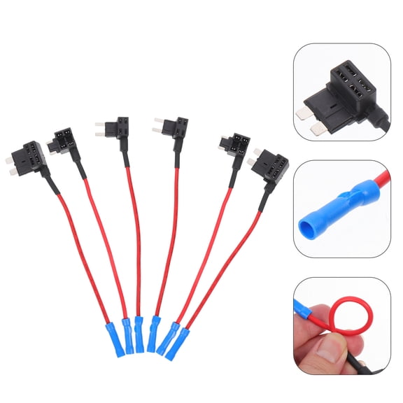 SWETRACE 6Pcs Fuse Holder for Car Fuse Assorted 17.00X2.10X1.10CM