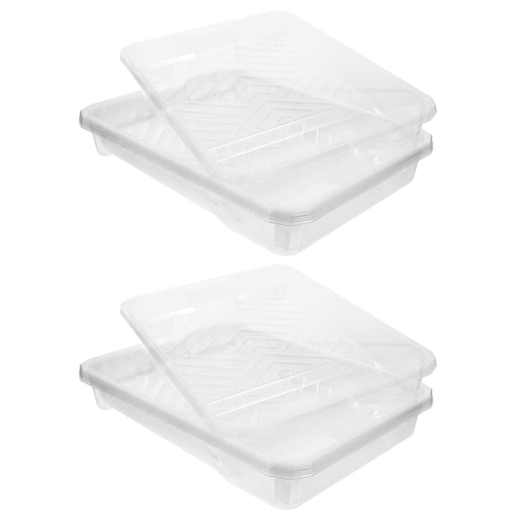 OFFIGAM 6-Pack Plastic Paint Trays with Large Capacity and Painting Tools Set for Home and Projects
