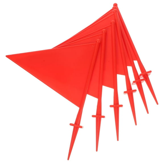 SWETRACE 6Pcs Red Ground Flags for Landscaping and Outdoor Projects 8.3x11in