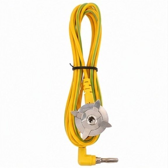 SWETRACE Grounding Cable with Clamps Yellow PVC Metal for Outdoor Antistatic Performance and Quick Connection