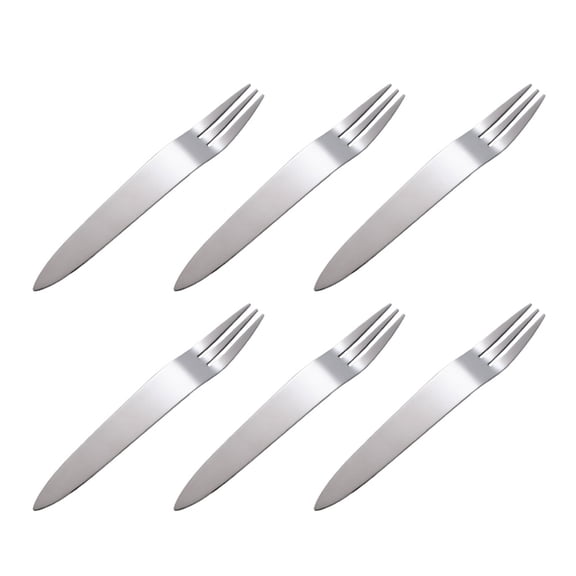 SWETRACE 6pcs Dessert Forks Set Stainless Steel for Fruit and Cake Serving