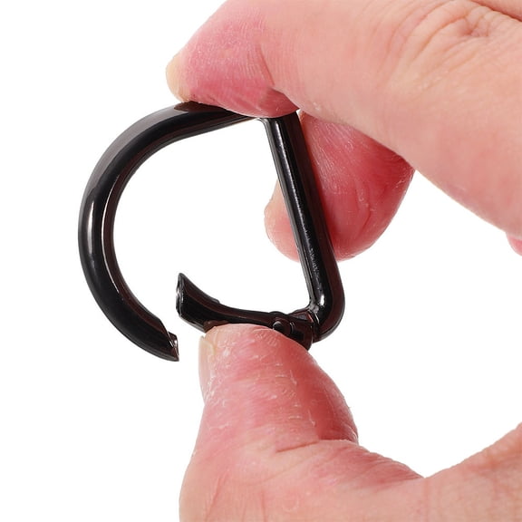 SWETRACE Zinc Alloy D Ring Clips, Black, Secure Hold, Versatile Design, Daily Use, 8Pcs