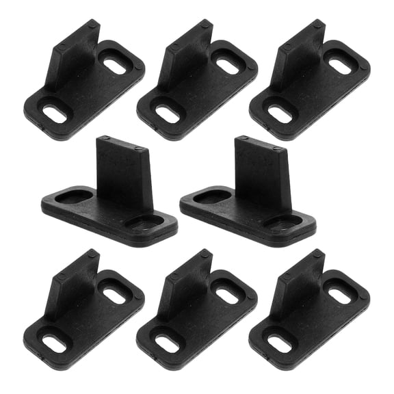 SWETRACE 8Pcs Door Floor Guides ABS Black LShaped Sliding Door Stop for Installation