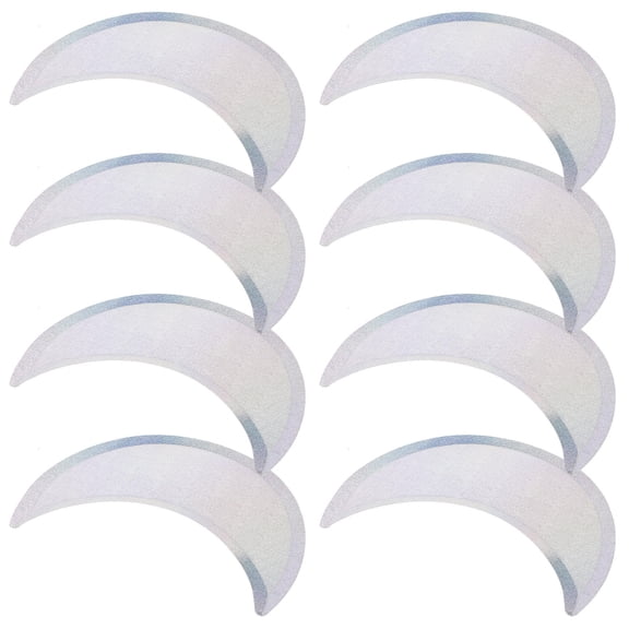 SWETRACE 8pcs Moon Shaped Dinner Paper Plates for Party Table Settings, Silver