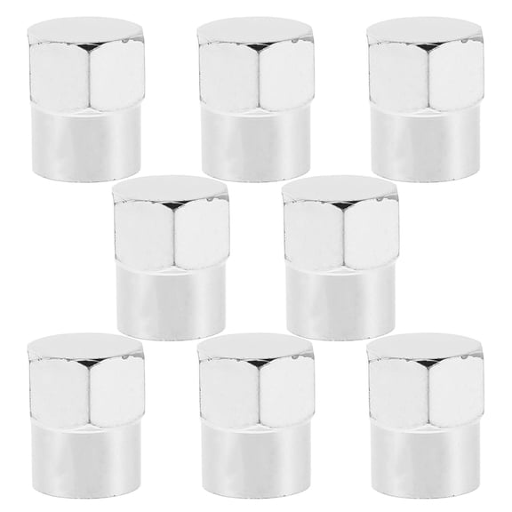 SWETRACE 8Pcs Tire Valve Stem Caps with Sleek Polished Chrome Finish for Automotive Repair