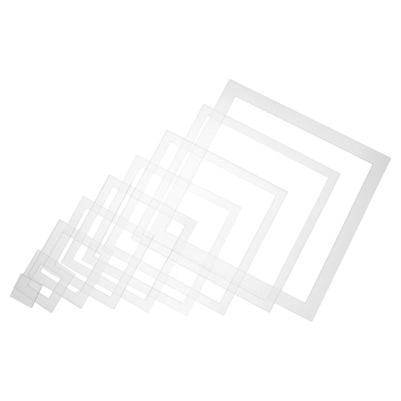 SWETRACE 9pcs Square Acrylic Woodworking Router Template for Precise Tracing
