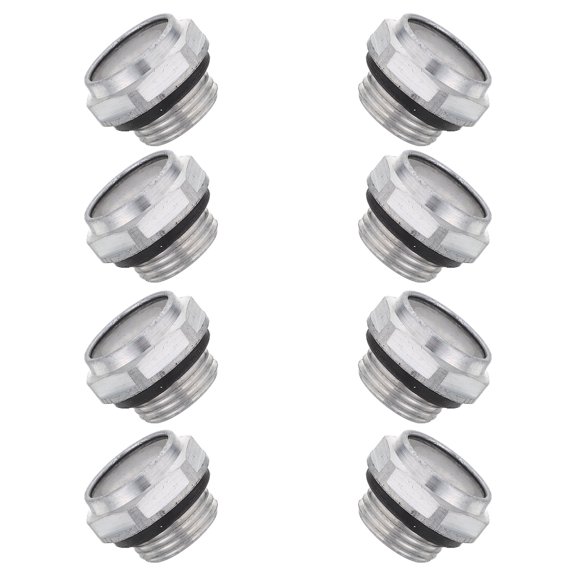 SWETRACE 8Pcs Male Thread Oil Level Indicator for Compressor Tanks with Aluminum Construction