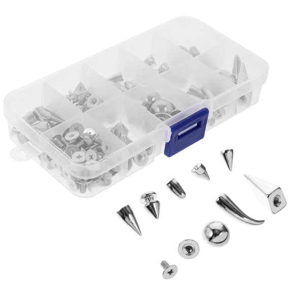 SWETRACE Alloy Studs for Clothing and Bags 12.7X6.3cm Silver Rivet Punk Style