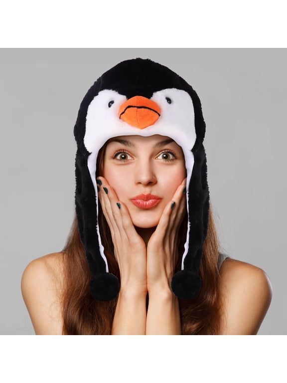 Animal Ear Hat Plush Penguin Costume Accessory Adults Show 1Pack