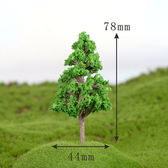 SWETRACE Artificial Mini Green Plastic Pine Tree Decoration 78x44mm Single Pack