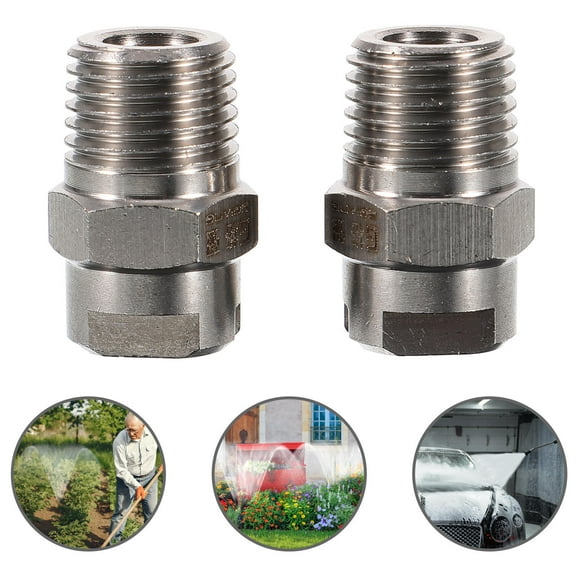 SWETRACE Atomizing Micro Sprinkler 2Pcs Misting Nozzle Silver For Car Wash Equipment 11.8x7.9in