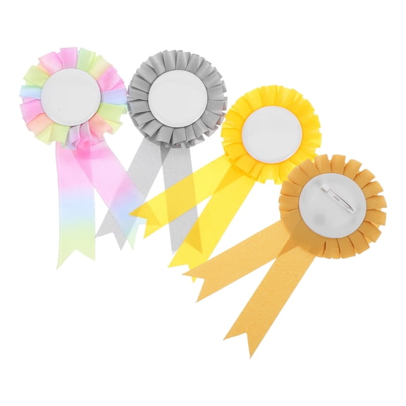 SWETRACE 4Pcs Portable Celebration Ribbon Rosette Set with Vibrant Design for Festivals