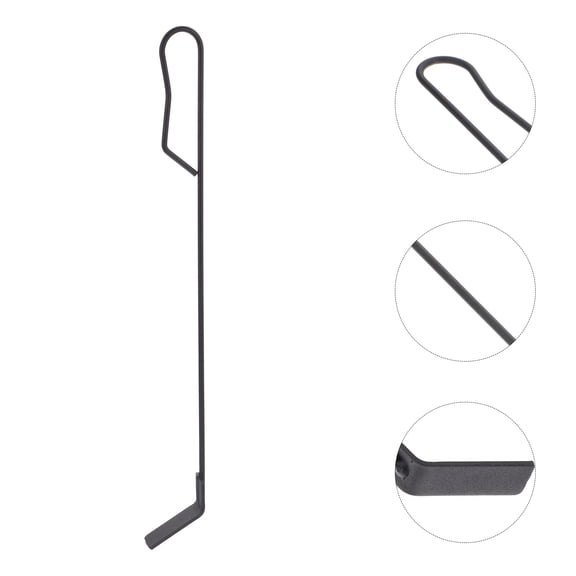 SWETRACE Barbecue Tools 1Pcs Slim Ash Shovel Bbq 46X6X2.4In Iron Alloy for Heating Stove