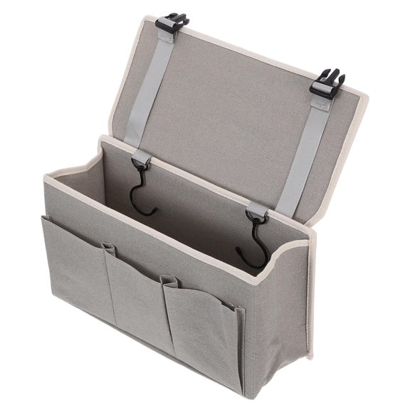 SWETRACE Grey Bedside Hanging Caddy with 4 Pockets for Bunk Bed Storage