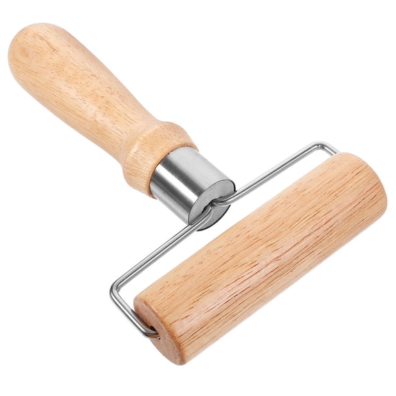 SWETRACE Brown Wooden Handle Rolling Pin for Kitchen Lightweight and Easy to Clean Practical Cooking Tool 7.87 inches