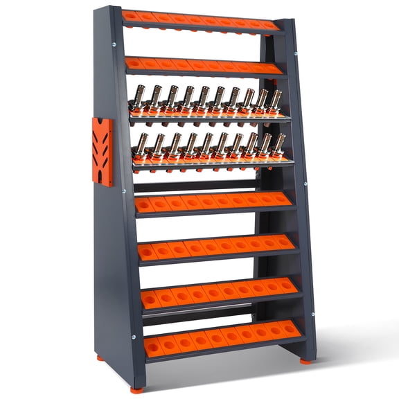 SWETRACE CNC Tool Storage Rack 8-Row Screwdriver Holder Organizer with Cold Rolled Steel Construction