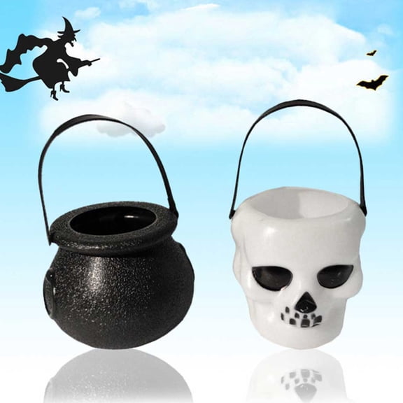 SWETRACE Black Plastic Candy Holder Set, 3 Pcs Trick or Party Favor Bags for Events, Kids Candy Storage