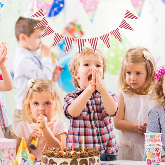 SWETRACE Multi-Color Carnival Party Bunting Banner Paper Flags for Indoor and Outdoor Decoration