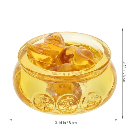 SWETRACE Chinese Traditional Fruit Basin Crystal Treasure Ornament for Home and Office present Item 1Set