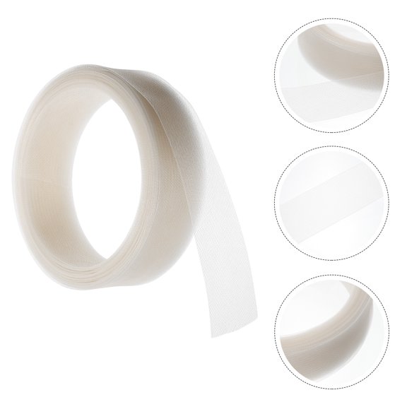 SWETRACE Ivory Crinolette Material for Dress Decor DIY Garment Gauze Trim Fabric