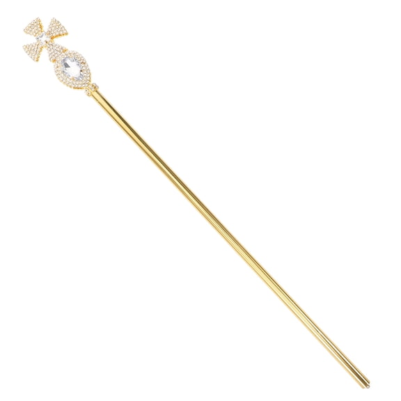 SWETRACE Golden Rhinestone Costume Scepter Prop, 1 Set Royal Accessory for Cosplay, , Stage and Events