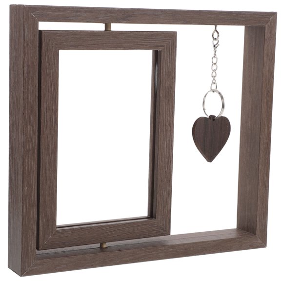 SWETRACE Crafted Wooden Rotating Picture Frame for Office Or Tabletop with Hanging Option