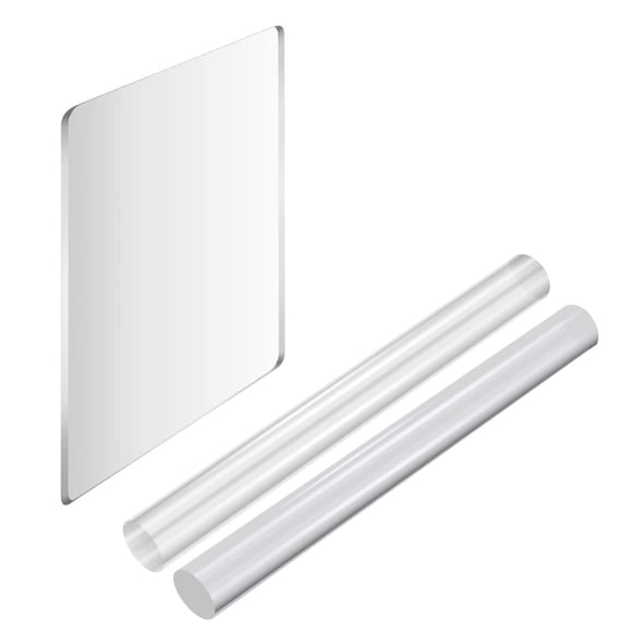 SWETRACE DIY Clay Roller Set with Acrylic Material for Shaping Clay Includes Transparent Sheet and Sturdy Roller 7 Inches