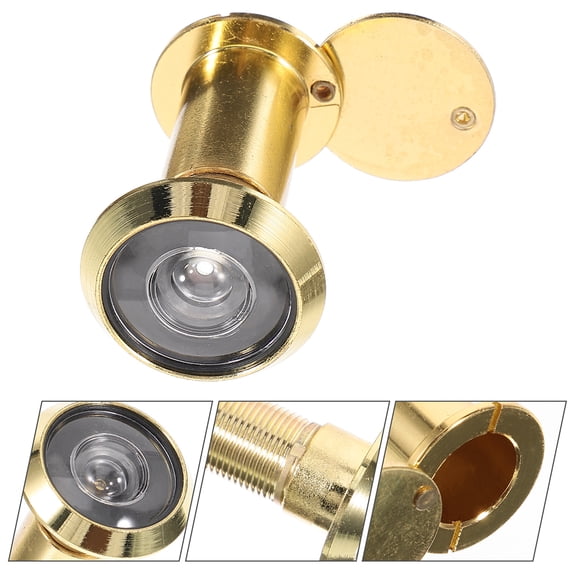 SWETRACE Door Hole Viewer Plated Gold Finish with Anti-Rust Stainless Steel for Apartment Security
