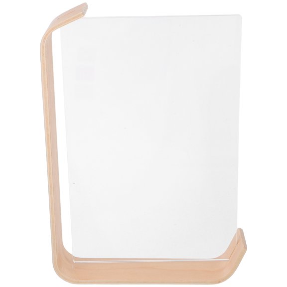 SWETRACE Double Sided Acrylic Photo Frame with Wooden Base and L Shaped Design for Home Display