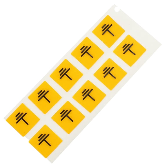 SWETRACE Electrical Box Labels 10Pcs Yellow Pc Square Simple Design General Users Daily Use