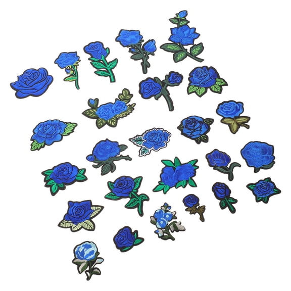 SWETRACE Rose Embroidered Iron- Patches, Heat Adhesive Applique for Clothing, Jackets, Jeans, Backpacks and Crafts