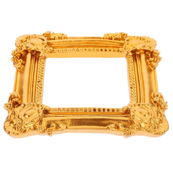 SWETRACE Plated Gold Resin Ornate Photo Frame with European Vintage Design for Wall and Tabletop