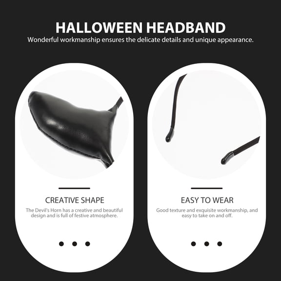 SWETRACE Evil Headband Costume Black 1Set for Masquerade Events