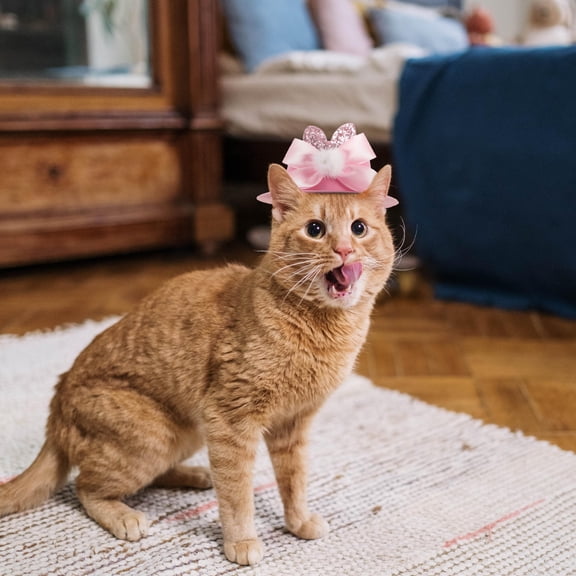 SWETRACE Pet Easter Hat for Dogs and Cats Pink Bunny Ear Adjustable Festival Accessory