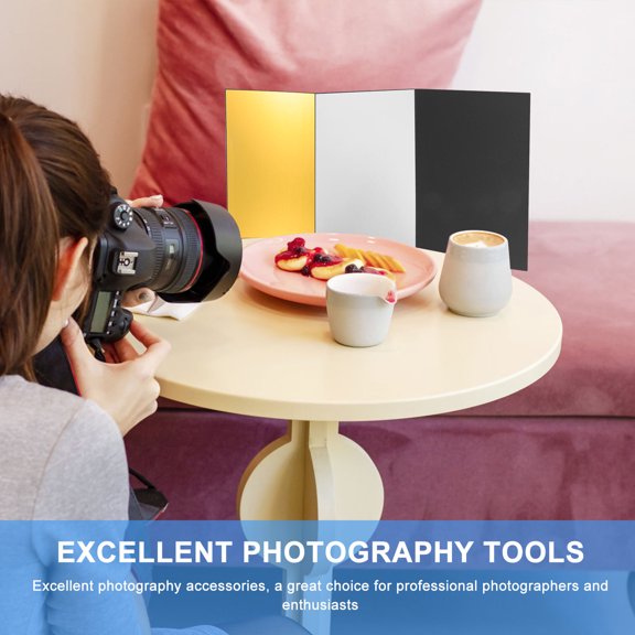 SWETRACE Foldable Photography Reflector Cardboard with Plated White Black and Plated Gold Light Diffuser Surfaces