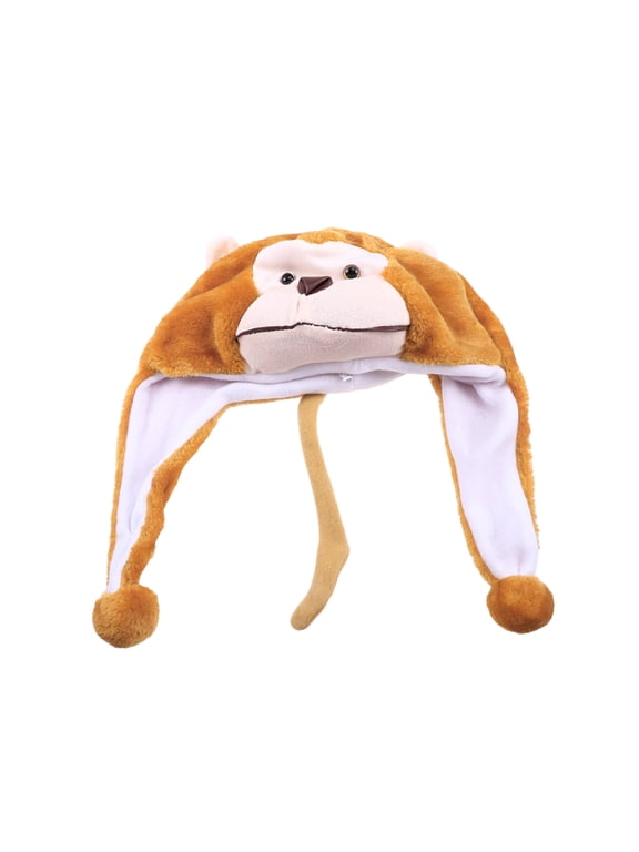 Funny Kids Hat Animal Design Monkey Cap Chocolate 1Set