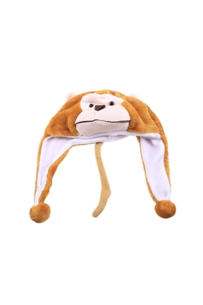 Funny Kids Hat Animal Design Monkey Cap Chocolate 1Set