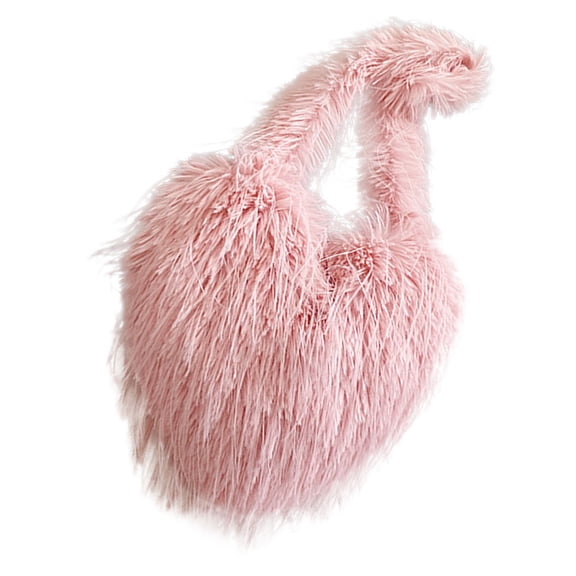 SWETRACE Furry Heart Shoulder Bag Women’s Handbag 1Set Daily Use