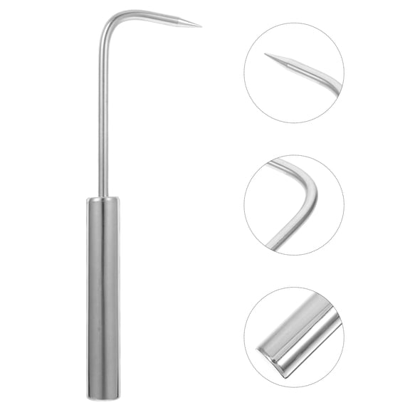 SWETRACE Plated Silver Stainless Steel Crack Weeder for Gardening with Tapered Teeth and Hand Grip
