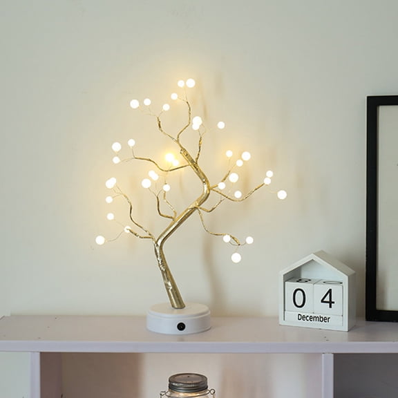 SWETRACE Golden LED Solar Tree Light Copper Wire Waterproof Garden Lamp for Outdoor Patio Ambiance