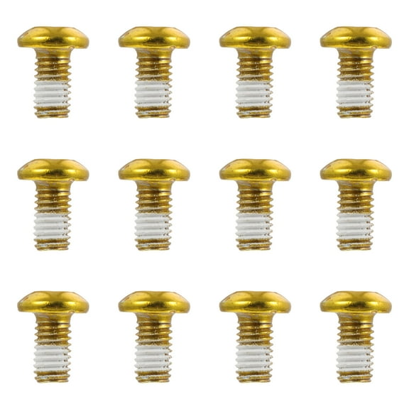 SWETRACE Golden Threaded Cylindrical Bike Disc Bolts 12Pcs for Bicycle Parts and Brake Repair 0.4X0.3X0.3in
