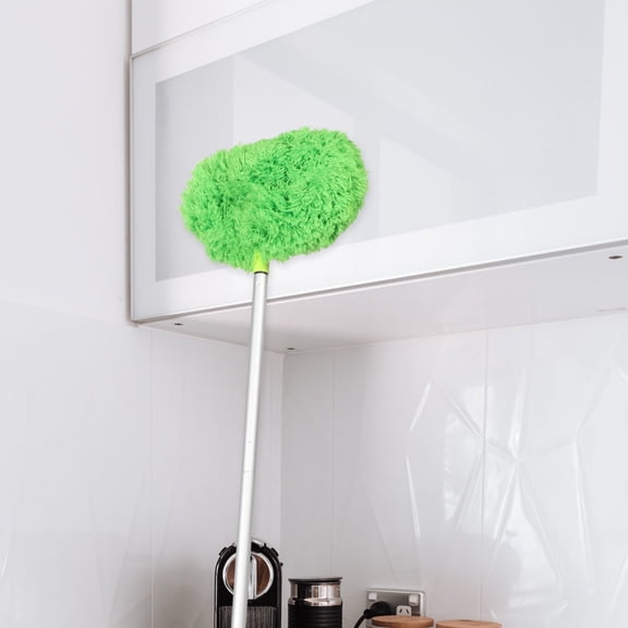 SWETRACE Green Cobweb Duster with Extension Pole for Indoor and Outdoor Hard to Reach Spaces