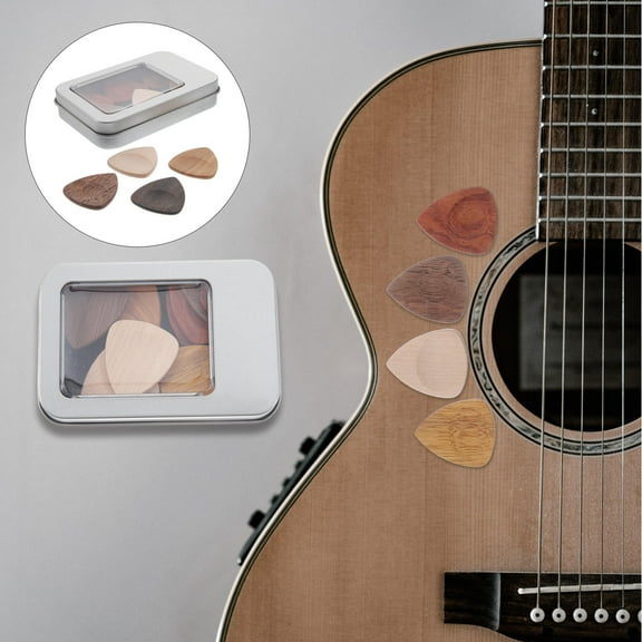 SWETRACE Guitar Picks Acoustic 10 Picks Assorted Color for Musicians and Guitarists Music Practice 2.6x3.1x0.25in