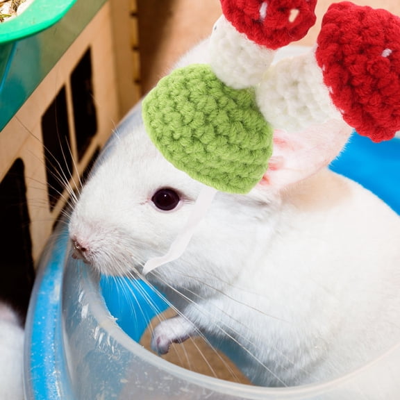 SWETRACE Mushroom Lightweight Adjustable Hamster Hat Small Pet Accessory