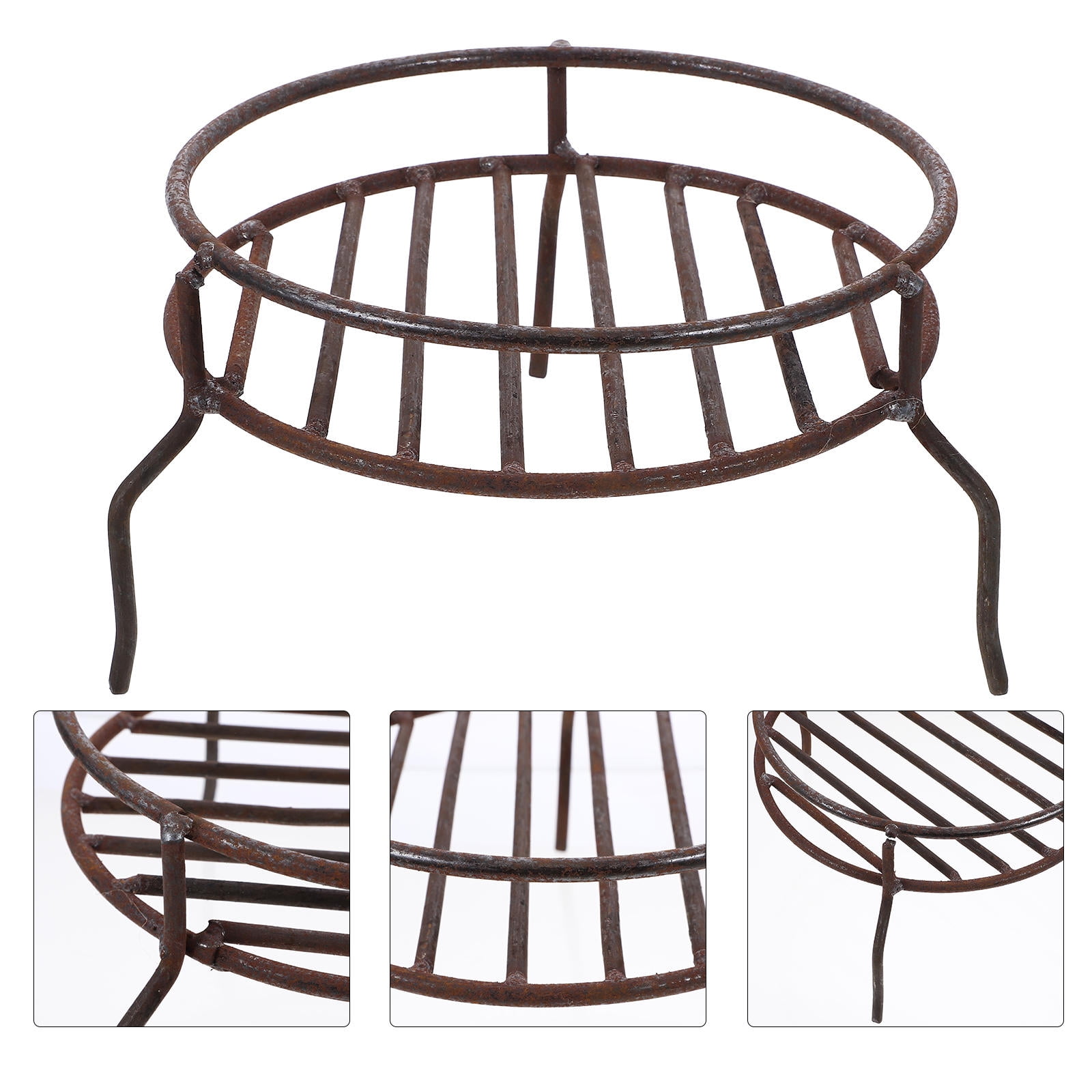 SWETRACE Portable Iron Pan Rack Wok Support Stand for Outdoor Cooking, Household Use, 9.3x9.3x5.1in, 1 Piece