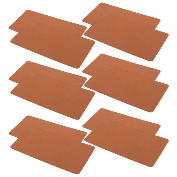 SWETRACE Iron- Clothing Repair Patches, 12 Pcs Light Coffee Self-Adhesive Fabric Sheets