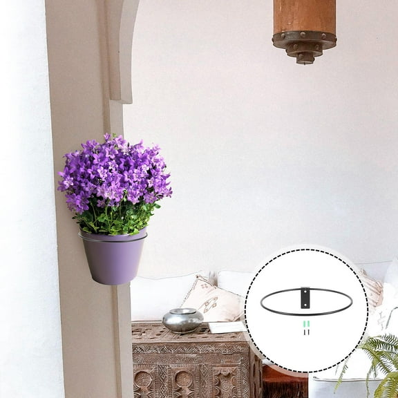 SWETRACE Wall-Mounted Iron Flower Pot Rack, 1 Pack, Metal Plant Holder, 9.27 x 8.45 x 2.52 Inches